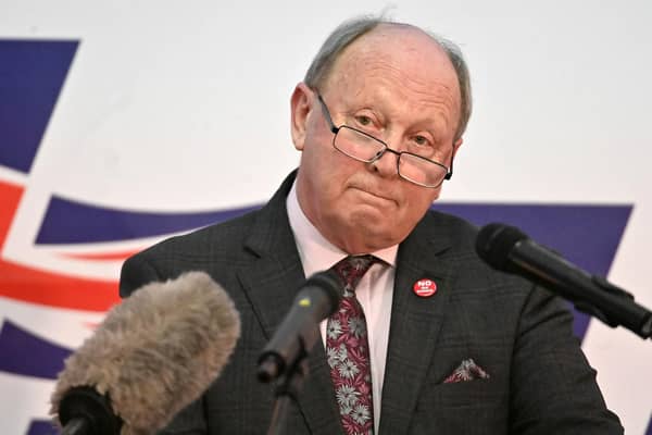 TUV leader Jim Allister at his party's recent conference at the Royal Hotel in Cookstown