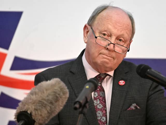 TUV leader Jim Allister at his party's recent conference at the Royal Hotel in Cookstown