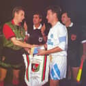 Glentoran captain Barney Bowers before taking on Marseille in the Champions League. PIC: Glentoran FC