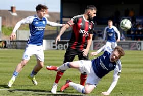 Glenavon and Crusaders met in the Premiership in April. (Photo by INPHO/Declan Roughan)