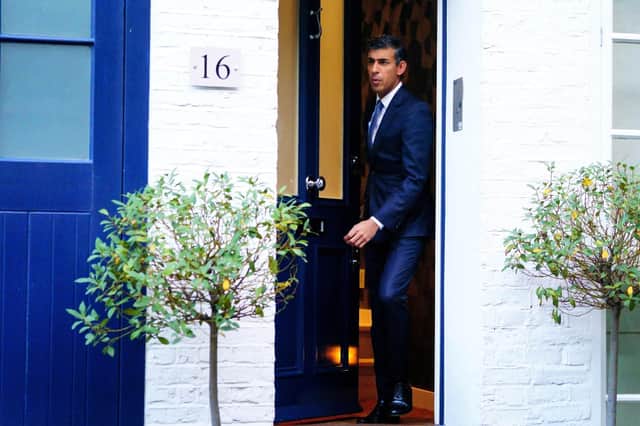Conservative leadership candidate Rishi Sunak leaves his home in London, following the resignation of Liz Truss as Prime Minister on Thursday. Picture date: Monday October 24, 2022. See PA story POLITICS Tory. Photo credit should read: Victoria Jones/PA Wire