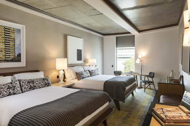 One of the bedrooms, Bankside Hotel, London
