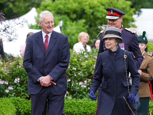 Princess Royal attends the garden party at Hillsborough Castle, Co. Down.