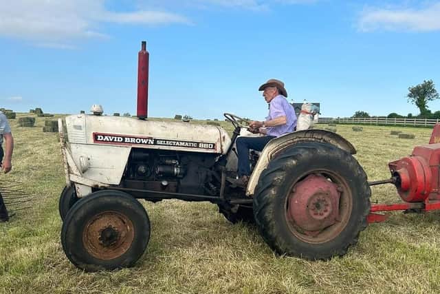Our thanks to the Griffin family from the Drumraymond Blondes at Toomebridge, Co Antrim, who have kindly allowed Farming Life to share these photographs and video which they took at the end of last month while baling their May hay. Picture: Drumraymond Blondes