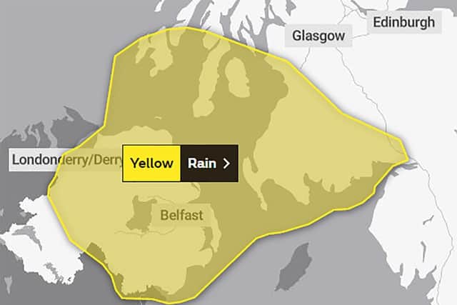 A weather warning is in place for Saturday