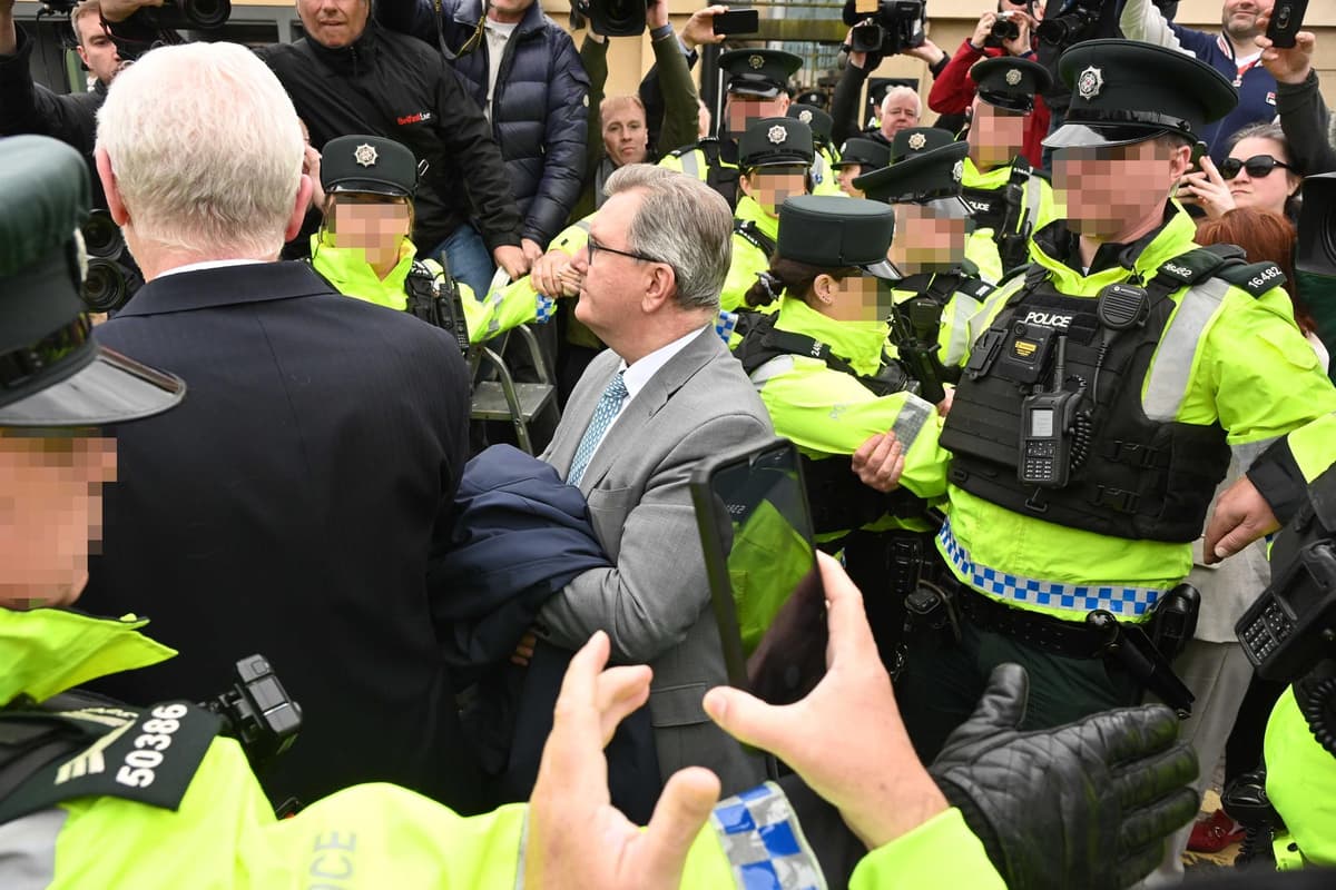 Chaotic scenes involving angry crowds after Donaldson court appearance
