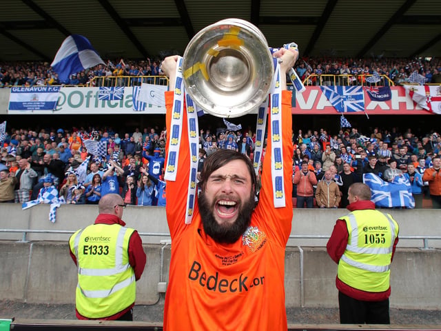 A landmark moment in Hamilton's managerial reign came in May 2014 when Glenavon defeated Ballymena United 2-1 in the Irish Cup final at Windsor Park. Goals from Kyle Neill and Mark Patton secured a first Irish Cup triumph for the club since 1996/97