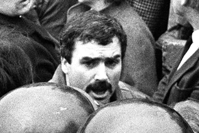 Alfredo "Freddie" Scappaticci pictured at the 1987 funeral of IRA man Larry Marley. No prosecutions are to be pursued following the latest consideration of files from a major investigation into the top Army agent within the Provisional IRA.