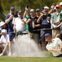 Northern Ireland's Rory McIlroy plays a shot from a bunker on the eighth hole during the final round of The Players Championship at TPC Sawgrass. (Photo by Mike Ehrmann/Getty Images)