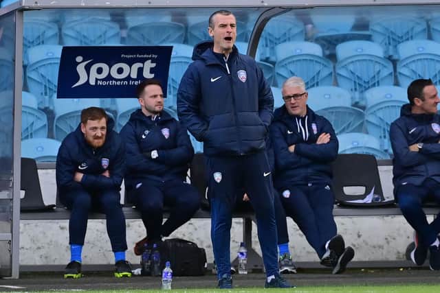 Oran Kearney admits he doesn't know how long Matthew Shevlin will have to serve a suspension for after his dismissal against Ballymena United
