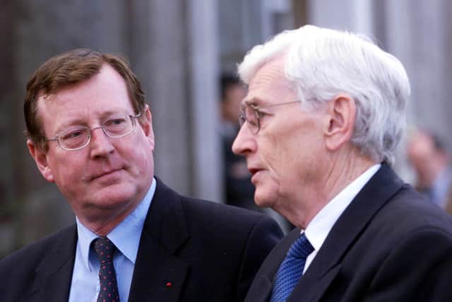 Northern Ireland First Minister David Trimble (right) with his deputy Seamus Mallon at the Palace Demesne, Armagh, for the Inaugural meeting of the North/South Ministerial Council. The new powersharing Executive at Stormont was described in 1999 as being like the Starship Enterprise - going where "man has not gone before".