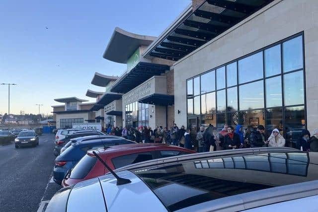 Hundreds of people queued from 7am for the opening of the new M&S store in Coleraine