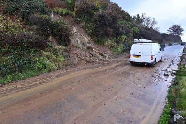 Road users are advised that the Coast Road between Glenarm and Ballygally is completely impassable following a landslide