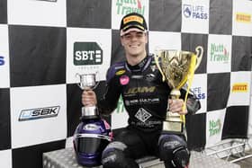 Adam Brown won the David Wood Trophy at Bishopscourt in Co Down after a Supersport hat-trick. (Photo by Rod Neill/Pacemaker Press)