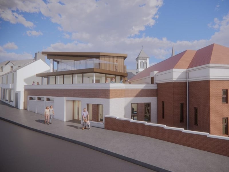 Portstewart's Town Hall, an iconic Grade B2 listed building on the north coast, is poised for a significant transformation aimed at reviving the structure as a vibrant community and cultural venue. CGI of the plans by HPA Architecture Ltd in Craigavon. Credit Planning Portal