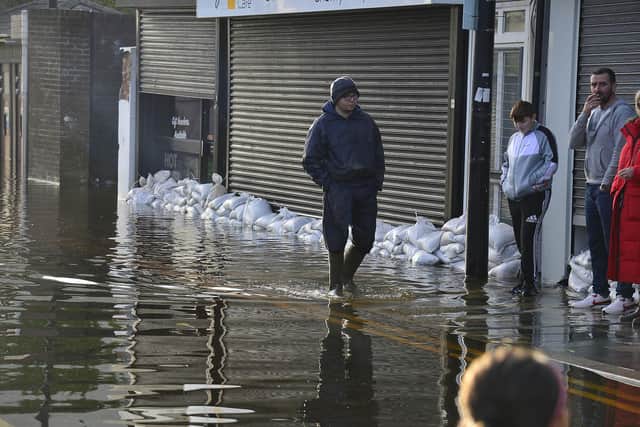 Flooding scenes in Downpatrick as businesses damaged. Picture By: Arthur Allison: PacemakerPress.