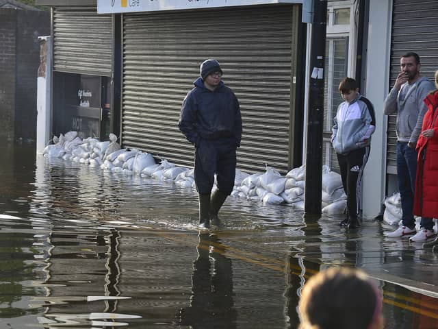 Flooding scenes in Downpatrick as businesses damaged. Picture By: Arthur Allison: PacemakerPress.