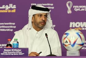 Nasser al-Khater, the chief executive of the FIFA World Cup Qatar 2022 organisation. (Photo by KARIM JAAFAR/AFP via Getty Images)