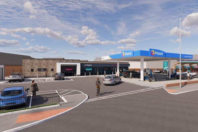 Maxol breaks ground on £2.35 million expansion of Braid River and Marino Service Stations. Pictured is an artists impression of how Maxol Braid River will look following the investment