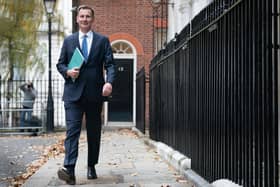 Chancellor of the Exchequer Jeremy Hunt leaves 11 Downing Street, London, for the House of Commons to deliver his autumn statement. Picture date: Wednesday November 22, 2023. PA Photo. See PA story POLITICS Budget. Photo credit should read: Stefan Rousseau/PA Wire 