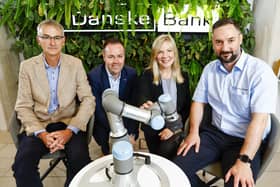 NI Chamber is set to host an event for digital, tech and commercial professionals on Thursday, September 14 in Bangor. Pictured are Philip McDonough (PwC), Paul Robinson (Danske Bank), Suzanne Wylie (NI Chamber) and John Moran (Reliance Automation)