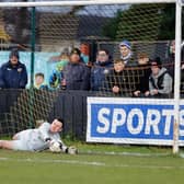 Carrick Rangers may have ultimately been defeated 2-0 by Glenavon, but goalkeeper Ross Glendinning still produced the highest match rating of any top-flight goalkeeper with 8.7. He saved Jack Malone's second-half penalty, made eight stops in total throughout the match and was accurate with 83% of his passes