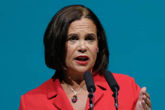 Sinn Fein leader Mary Lou McDonald  said there was no comparison between the violence of the IRA and criminal gangs.