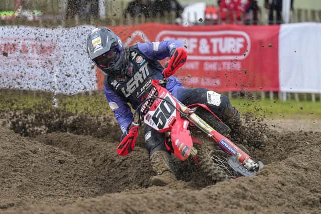Ballyclare’s Martin Barr was happy with sixth overall at Lyng on the Apico Honda. Picture: Adam Duckworth