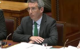 Daera minister Andrew Muir MLA giving evidence on a controversial cattle cull on Monday morning.