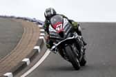 Richard Cooper on the SMS/Nicholl Oils BMW during Superbike qualifying at the North West 200. (Photo by David Maginnis/Pacemaker Press)