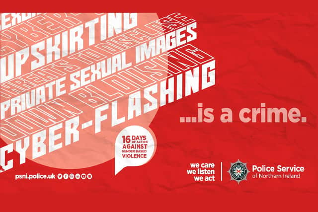 A poster from a PSNI awareness campaign about the new offences