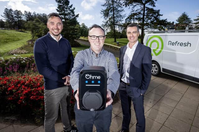 Jack Peel, Finance Director of Refresh NI pictured with Mark Sterritt, British Business Bank’s Director