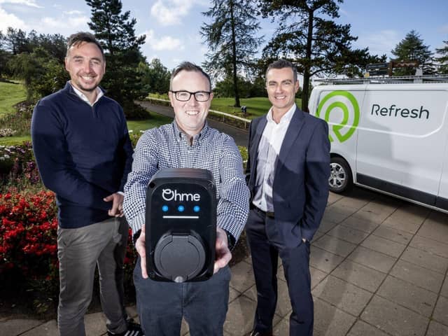Jack Peel, Finance Director of Refresh NI pictured with Mark Sterritt, British Business Bank’s Director