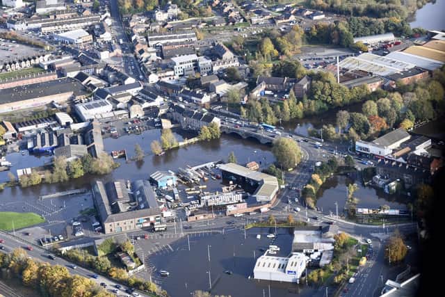 ​​Some 40 householders and 25 businesses were hit by flooding in Portadown. Around 80 homes across the borough as a whole were flooded. Photo: PSNI.