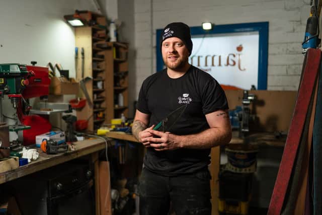 A Londonderry chef, Joe Forbes is giving blunt and boring kitchen knives the chop with his own range of handmade blades thanks to his business Walled City Blades