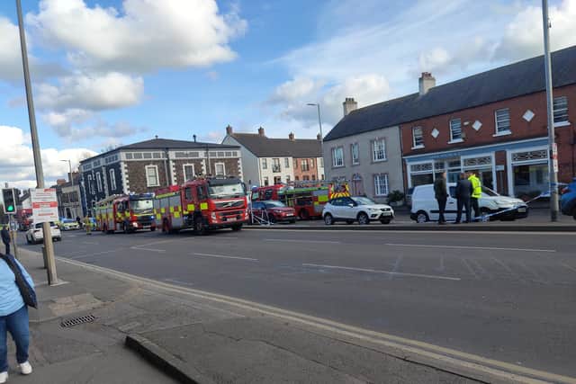 The scene in Moira shortly after the RTC