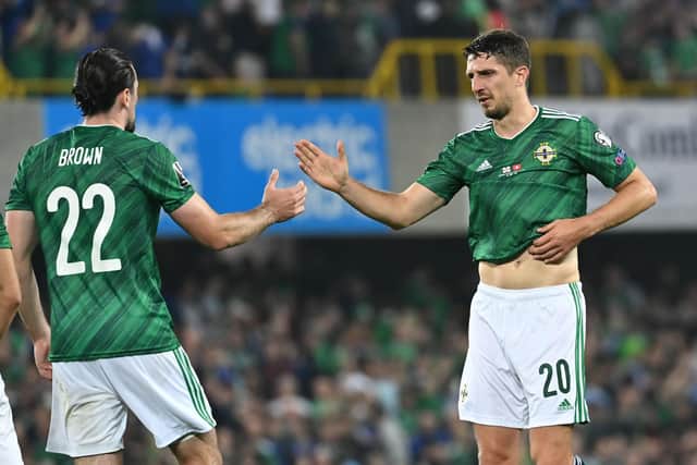 Northern Ireland’s Ciaron Brown and Craig Cathcart are out of Sunday's Euro 2024 qualifier with Kazakhstan