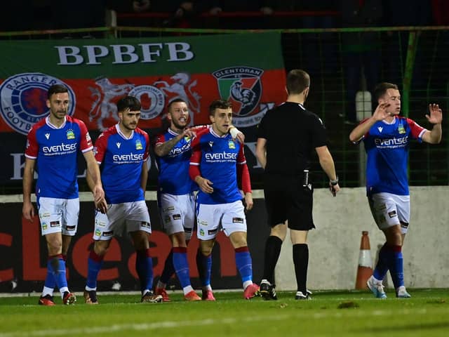 Linfield’s Joel Cooper scored a brace during this evening's game at The Oval in Belfast. PIC: Colm Lenaghan/Pacemaker