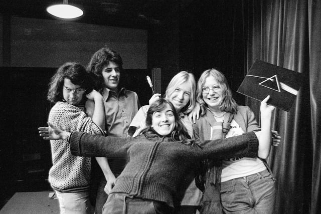 The drama group at High Storrs School, 1976