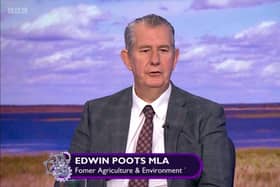 The DUP’s Edwin Poots wants to know if the justice system in Northern Ireland is taking as robust action against pro-IRA chants as Scottish authorities.