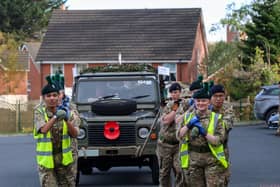 Teamwork in action as Combined Cadet Force cadets take on a Land Rover Pull to raise funds for SSAFA.
