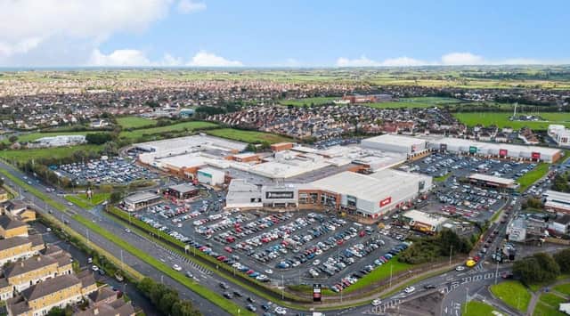 County Down’s Bloomfield Shopping Centre and Retail Park in Bangor has gone on the market for £22million. The retail park, which marked its 30th anniversary recently, is on sale through selling agents Savills. Picture credit: Savills