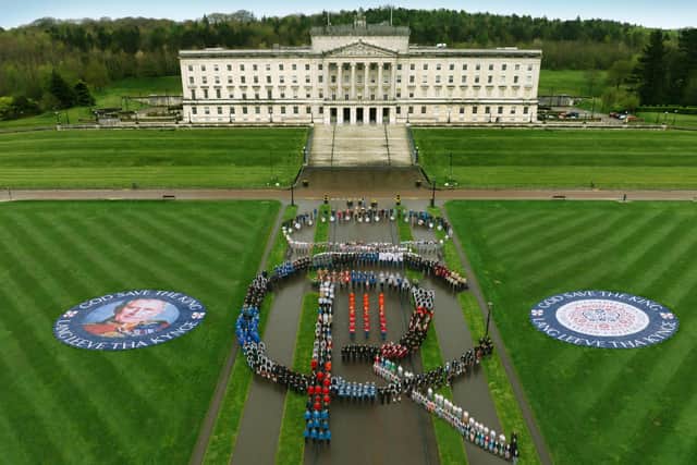 Around 600 volunteers from dozens of groups in the Ulster-Scots community recreated the official cypher of King Charles III in the grounds of Stormont recently. The cypher combines the letters C and R (for Charles Rex) and the Roman numeral three (III)