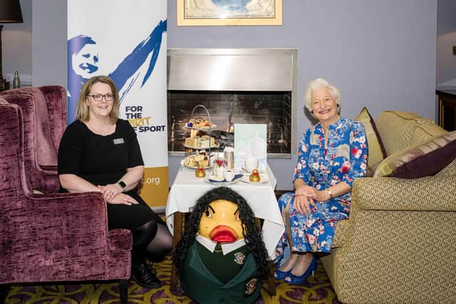 Lady Mary Peters is joined by Mairead Kelly, events manager at the Everglades Hotel to launch an afternoon tea event taking place on Saturday,   May 20 at 2pm to help raise money for the Mary Peters Trust which supports our young local athletes in their sporting careers.