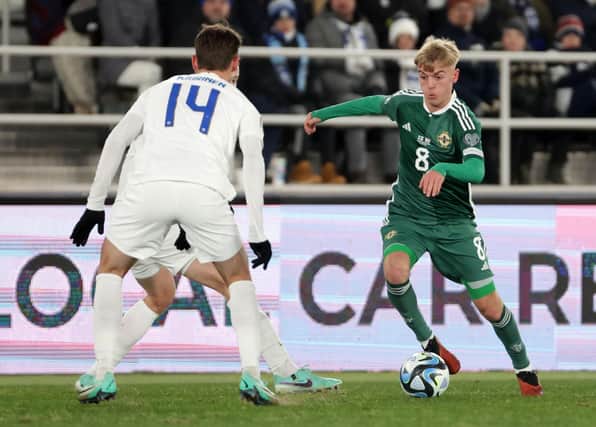 Rangers' Ross McCausland on show for Northern Ireland. (Photo by William Cherry/PressEye)