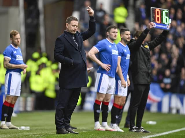 Rangers manager Michael Beale during a cinch Premiership match between Rangers and Dundee United at Ibrox.