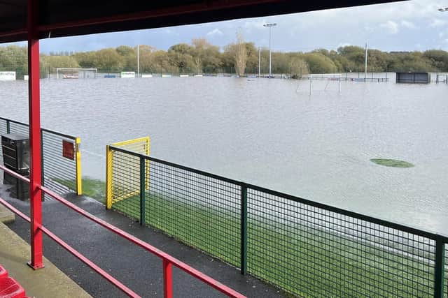 Annagh United's BMG Arena was seriously impacted by recent flooding, but they've been able to find a temporary solution to return. PIC: Annagh United