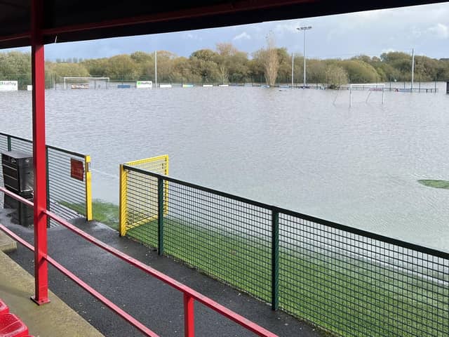 Annagh United's BMG Arena was seriously impacted by recent flooding, but they've been able to find a temporary solution to return. PIC: Annagh United