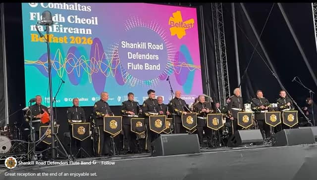 The Shankill Defenders Flute band said they were treated well at the Fleadh in Belfast but rejected by Sinn Fein in Newry.