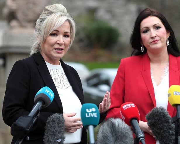 DUP Deputy First Minister Emma Little-Pengelly will soon be presented with proposals for new bodies to enforce Irish language and Ulster Scots identity legislation. Photo: Oliver McVeigh/PA Wire
